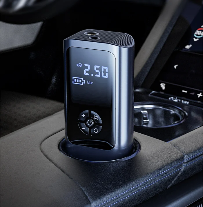 Dual-Power Inflator For Home And Travel, Compact Air Compressor