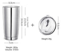 Travel Mug In Stainless Steel With Dual Layer Insulation And Reusable Straw