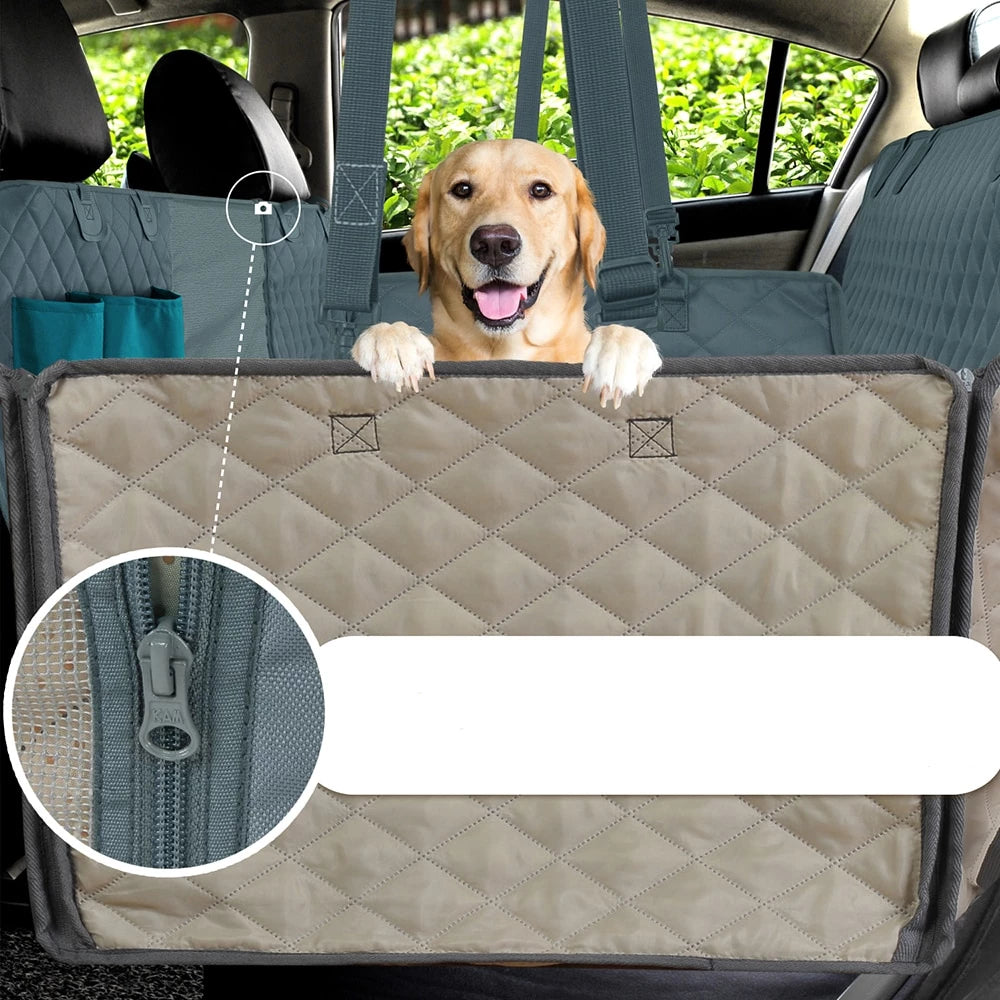 Seat Cover For Dogs With Clips And Mesh Center For Cars