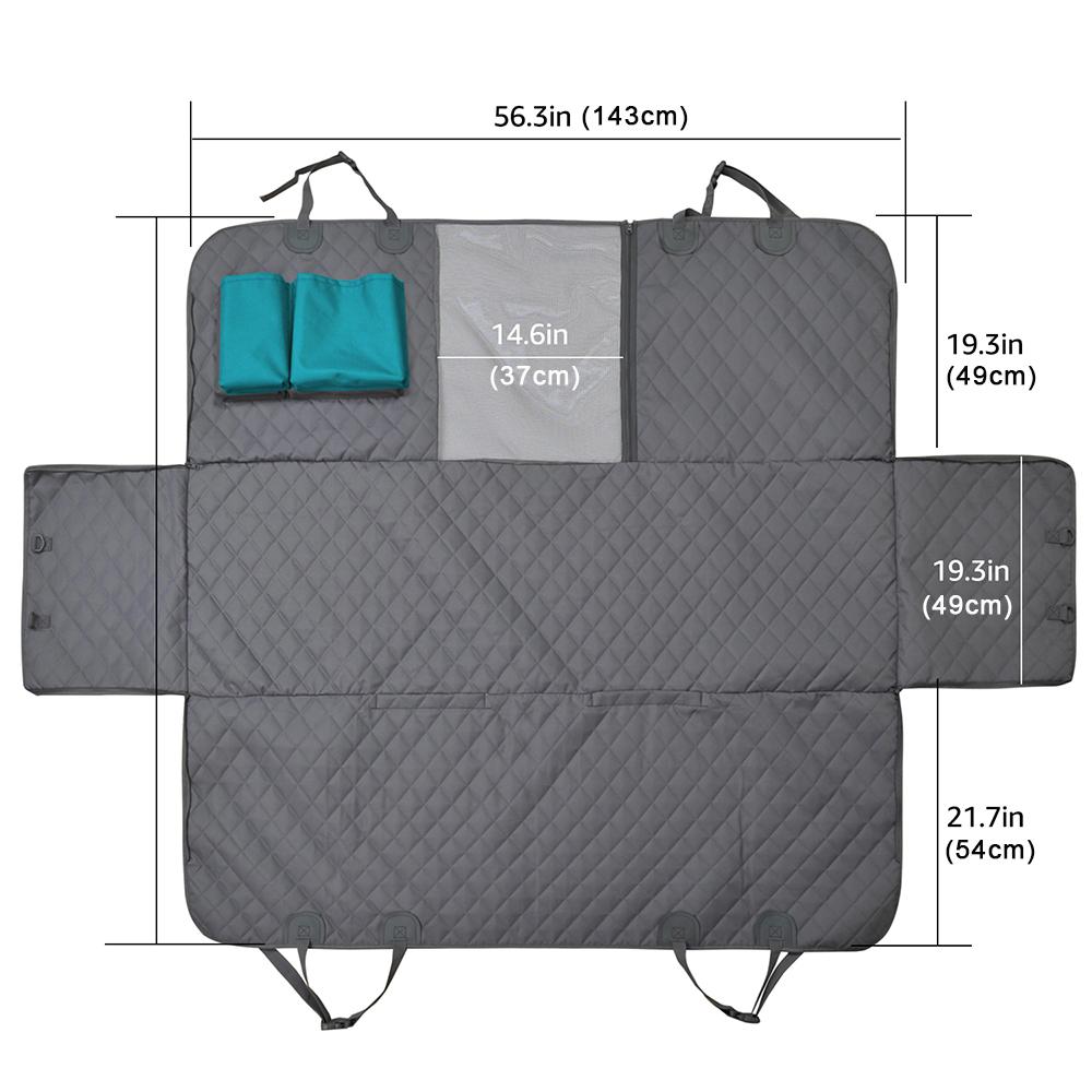Seat Cover For Dogs With Clips And Mesh Center For Cars
