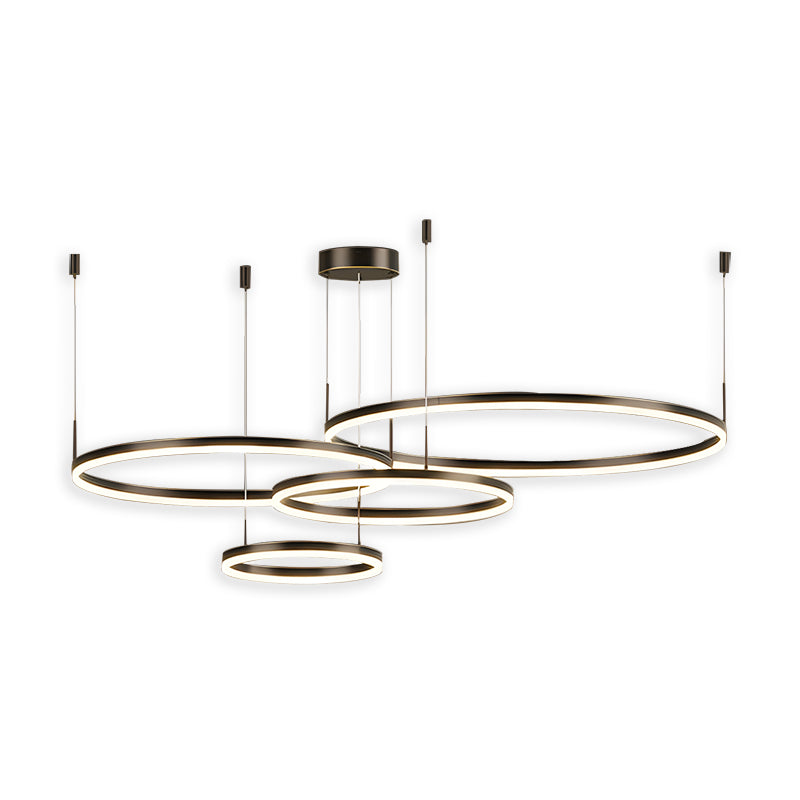 Sleek Ring Chandelier Wireless Ceiling Light With Built In LED
