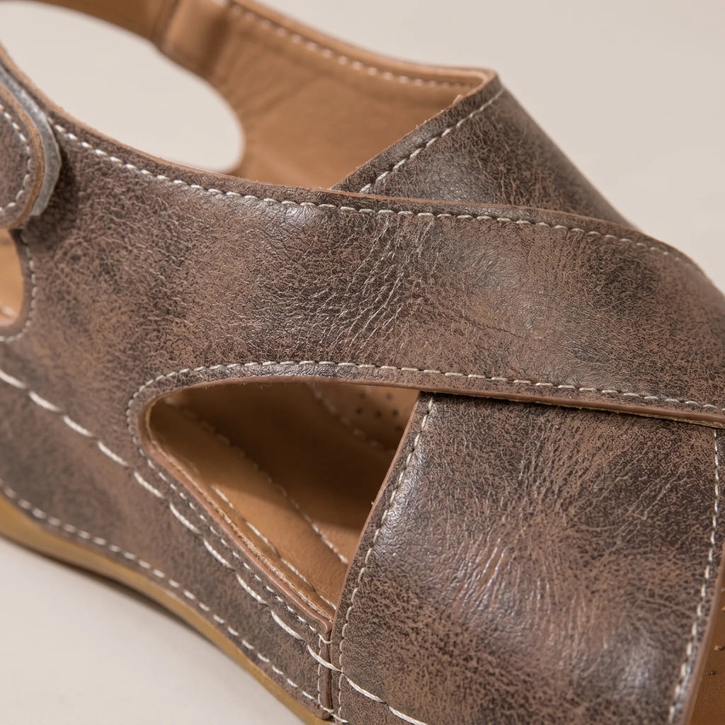 Slingback Wedge Sandals -  Walking On Holiday - Ormexis