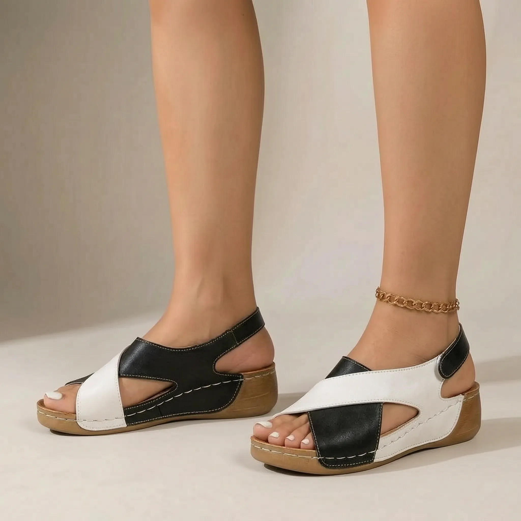 Slingback Wedge Sandals -  Walking On Holiday - Ormexis