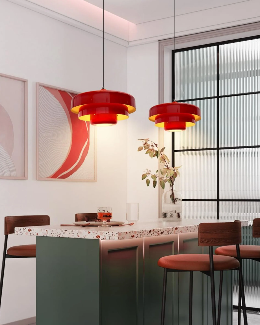 Orange Pendant Light From Marinelle With Bold Modern Twist For Interiors
