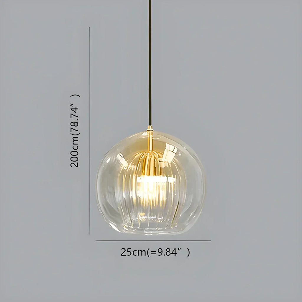 Scandinavian Pendant Glass Globe Light For Modern Living Spaces
