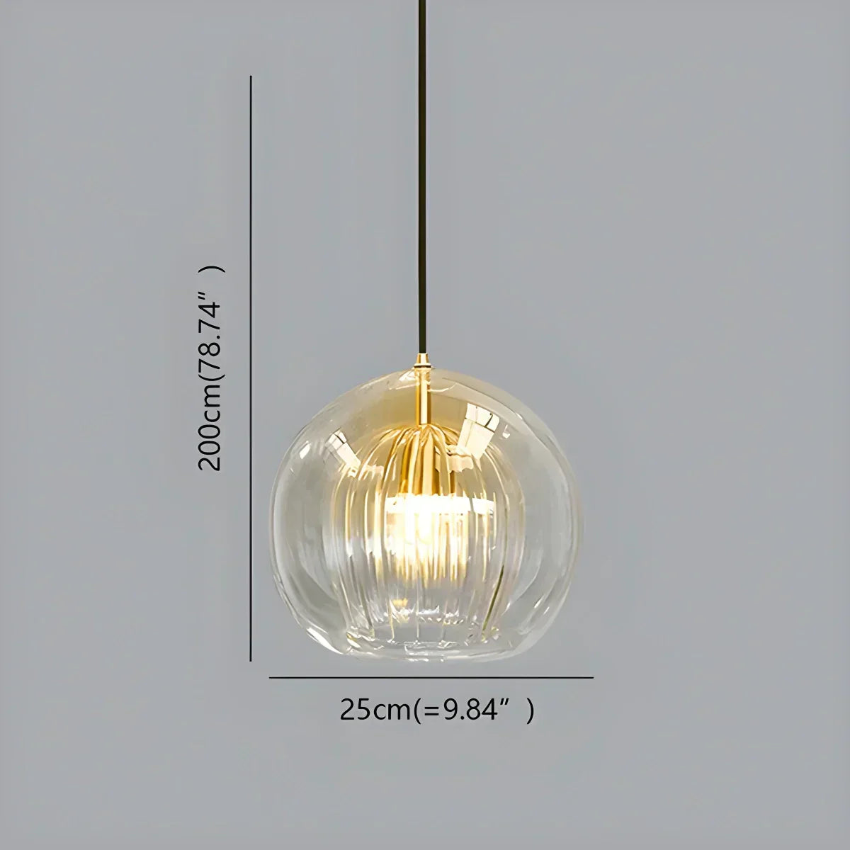 Scandinavian Pendant Glass Globe Light For Modern Living Spaces