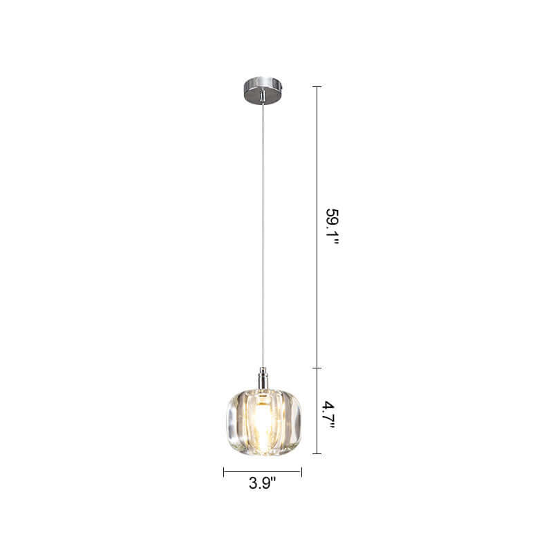 Multicolor Glass Pendant Light Fixture With Layered Lighting