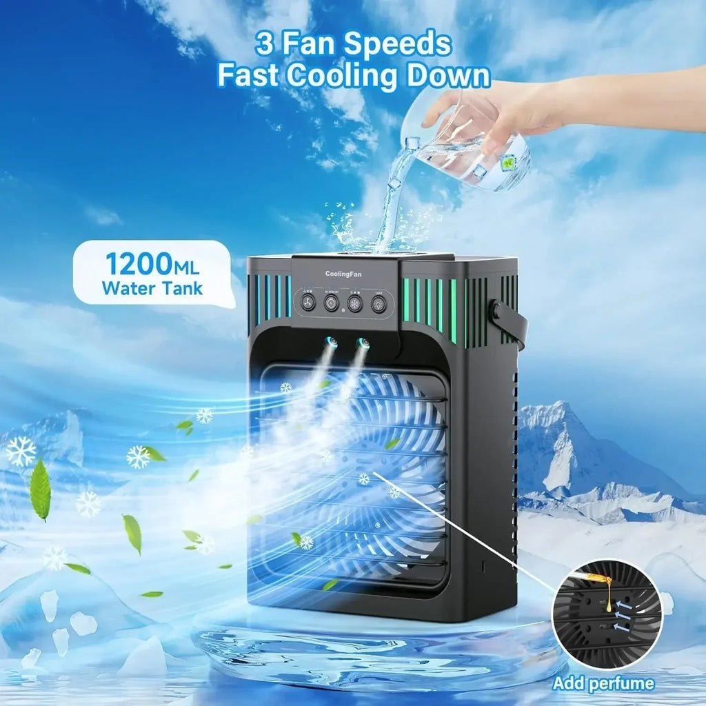 Desktop Air Cooler With Remote Control For Personal Comfort At Home Or Office