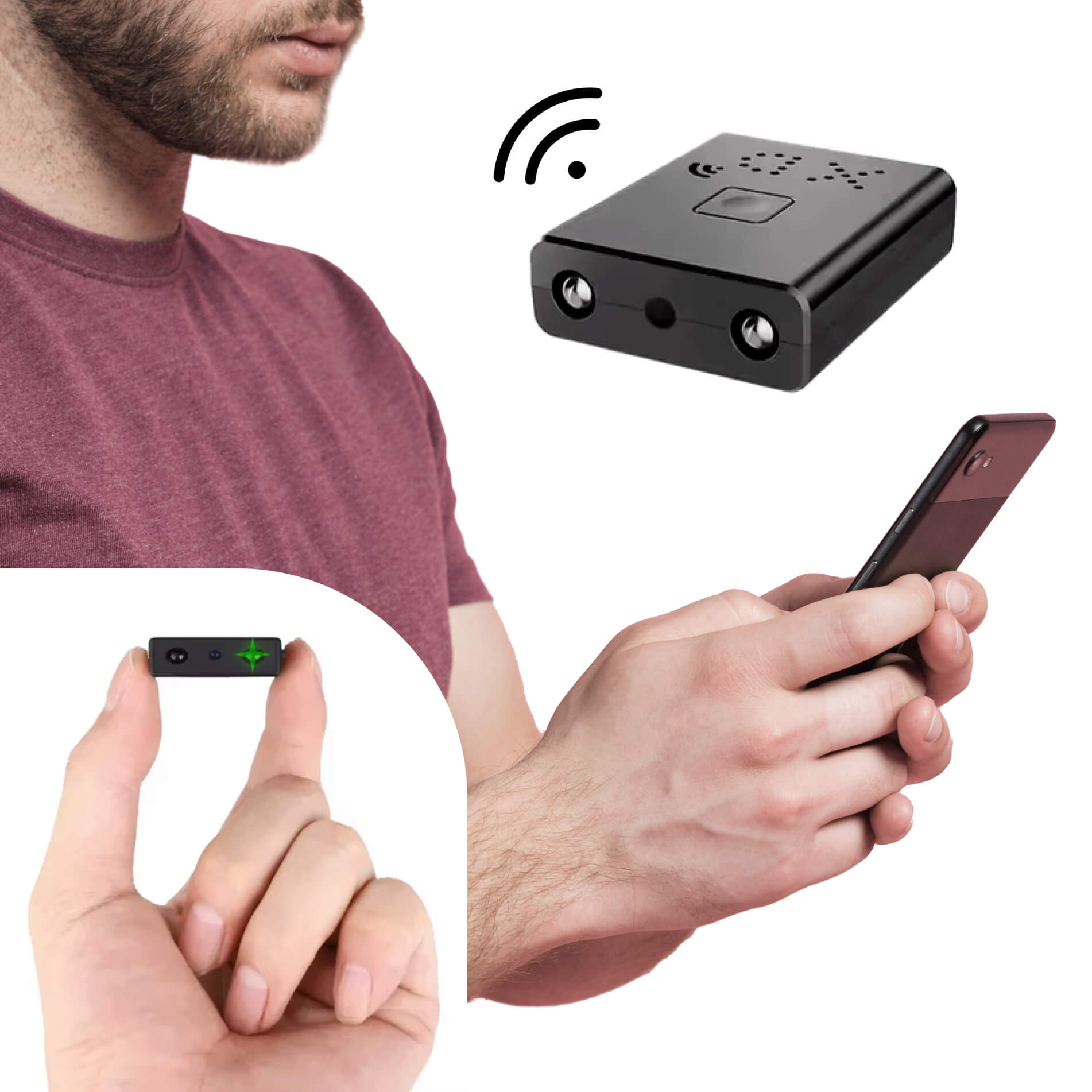 Mini 1080P Surveillance Cam With Night Vision And Motion Detection