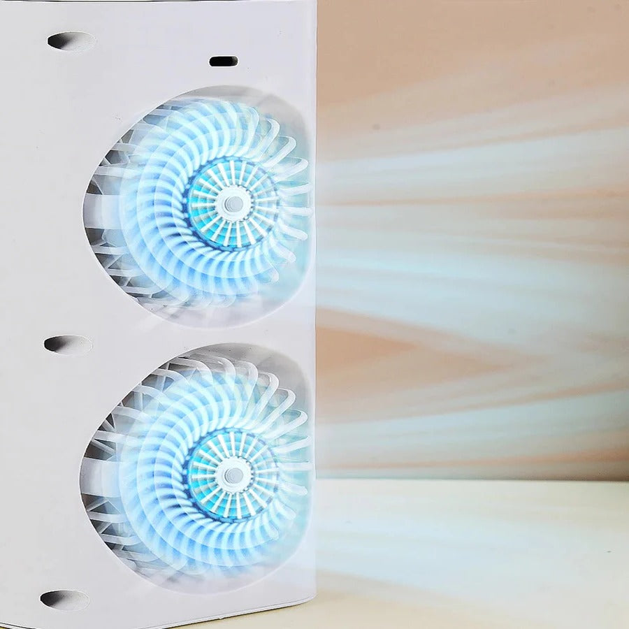 USB-Powered Desk Fan With Spray Cooling And Quiet, Instant Relief
