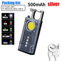 Tiny Keychain Flashlight With Bright LED Rechargeable Navigation Torch