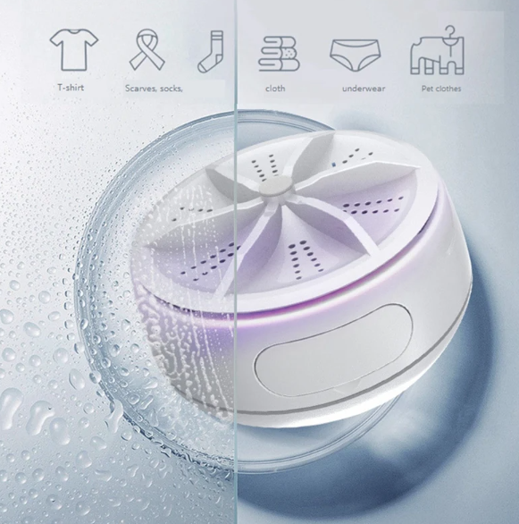 Ultrasonic Mini Washer For Small Spaces And Portable Cleaning