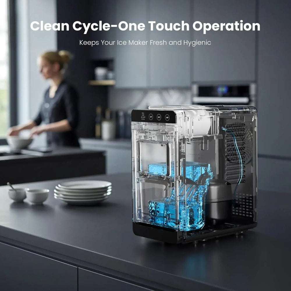 Travel Ready Ice Maker With Fast Ice And Self Cleaning For Home Or Office