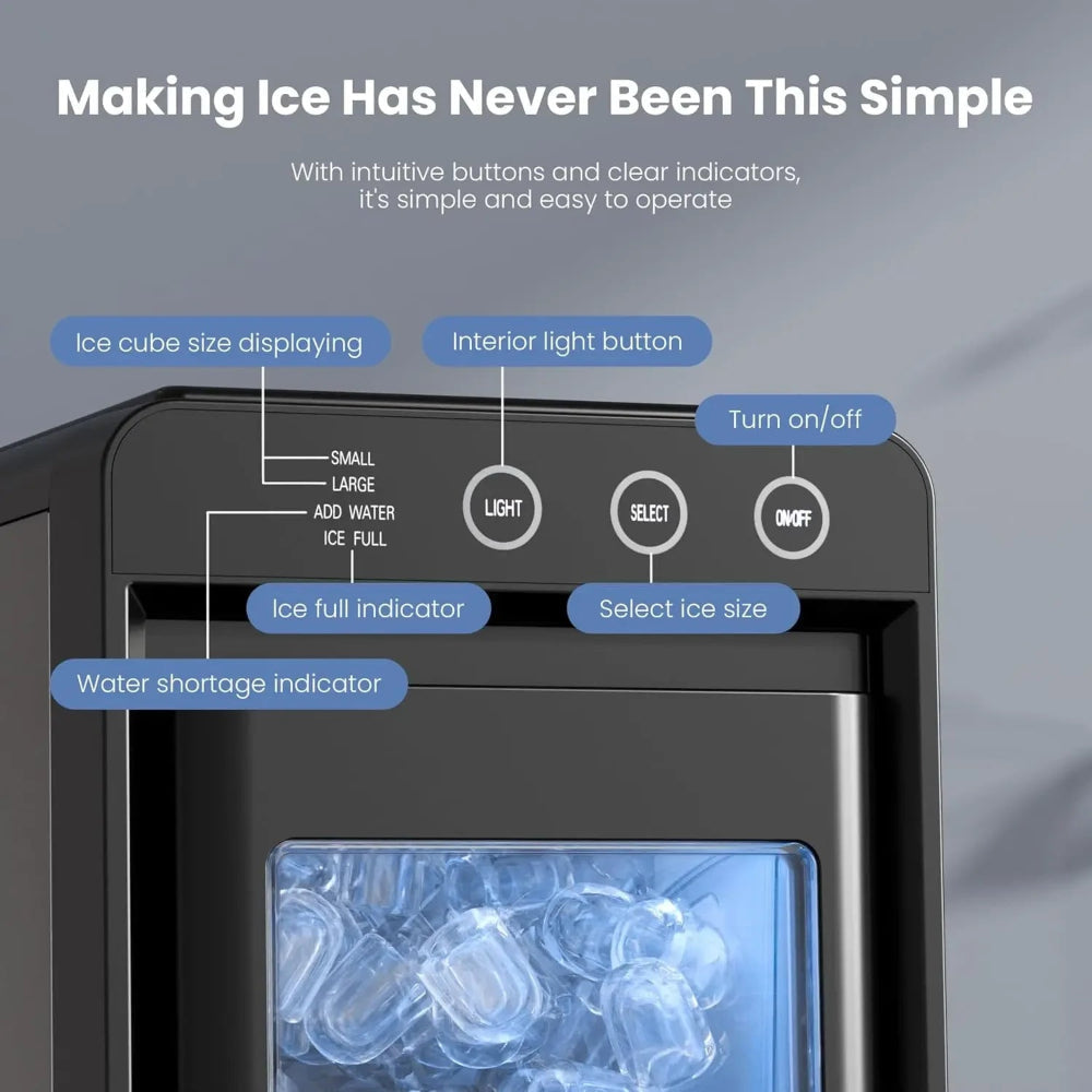 Travel Ready Ice Maker With Fast Ice And Self Cleaning For Home Or Office