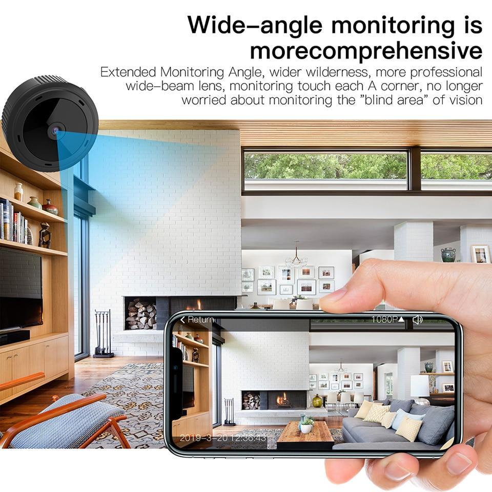 Mini WiFi Security Camera 1080P Night Vision Remote Home Monitoring