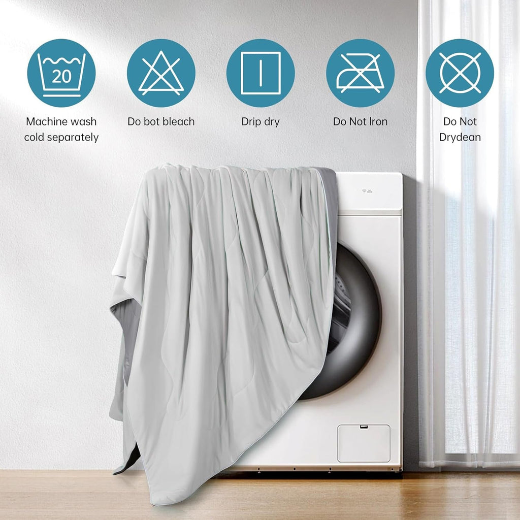 Q-Max Fabric Dual-Sided Cooling Blanket For Hot Sleepers