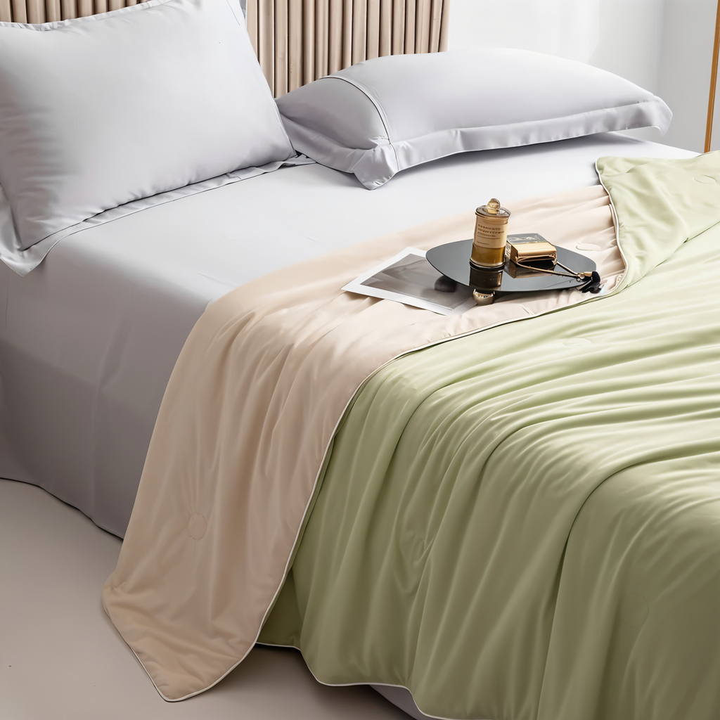 SnowPlume Cooling Blanket, Reversible Bed Cover, Hypoallergenic Comfort for Hot Sleepers