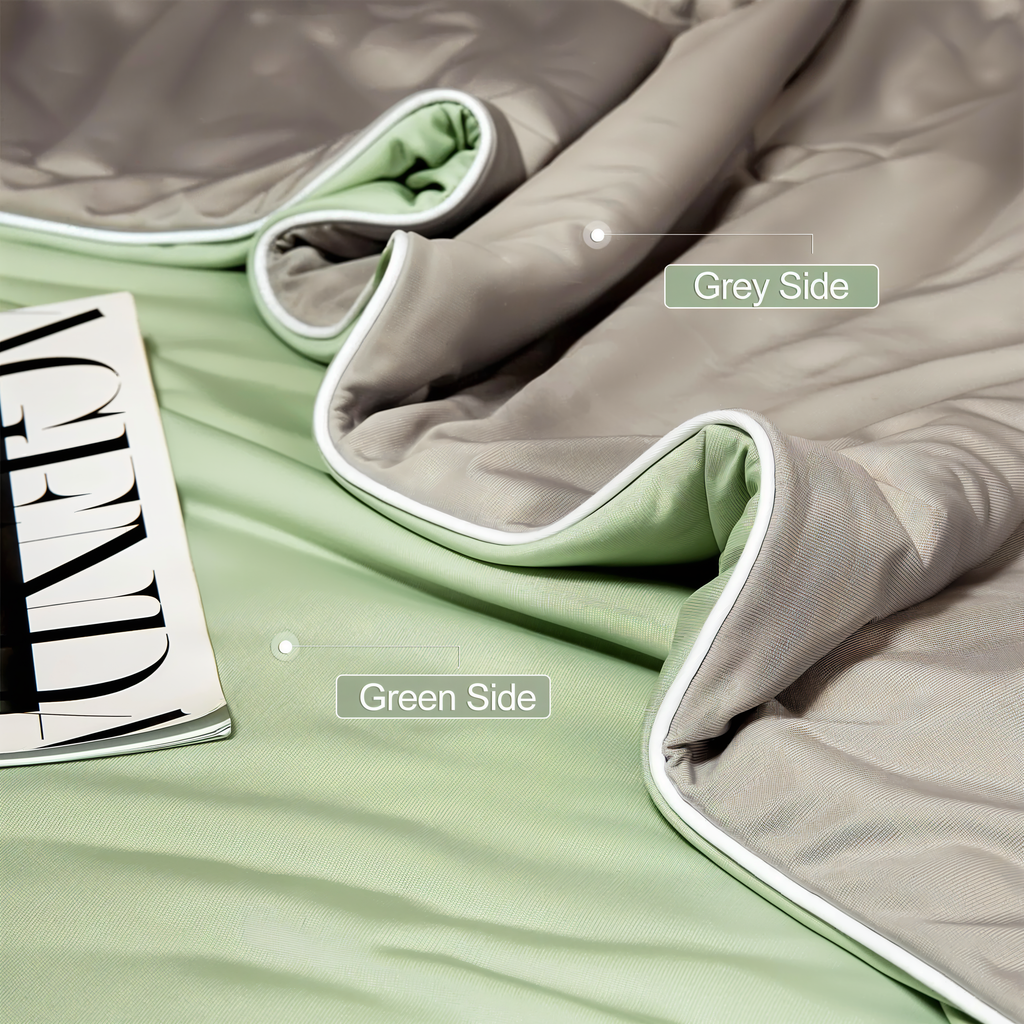 SnowPlume Cooling Blanket, Reversible Bed Cover, Hypoallergenic Comfort for Hot Sleepers