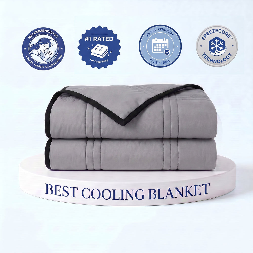 Ice Infused Cooling Blanket With Breathable Fabric For Hot Sleepers