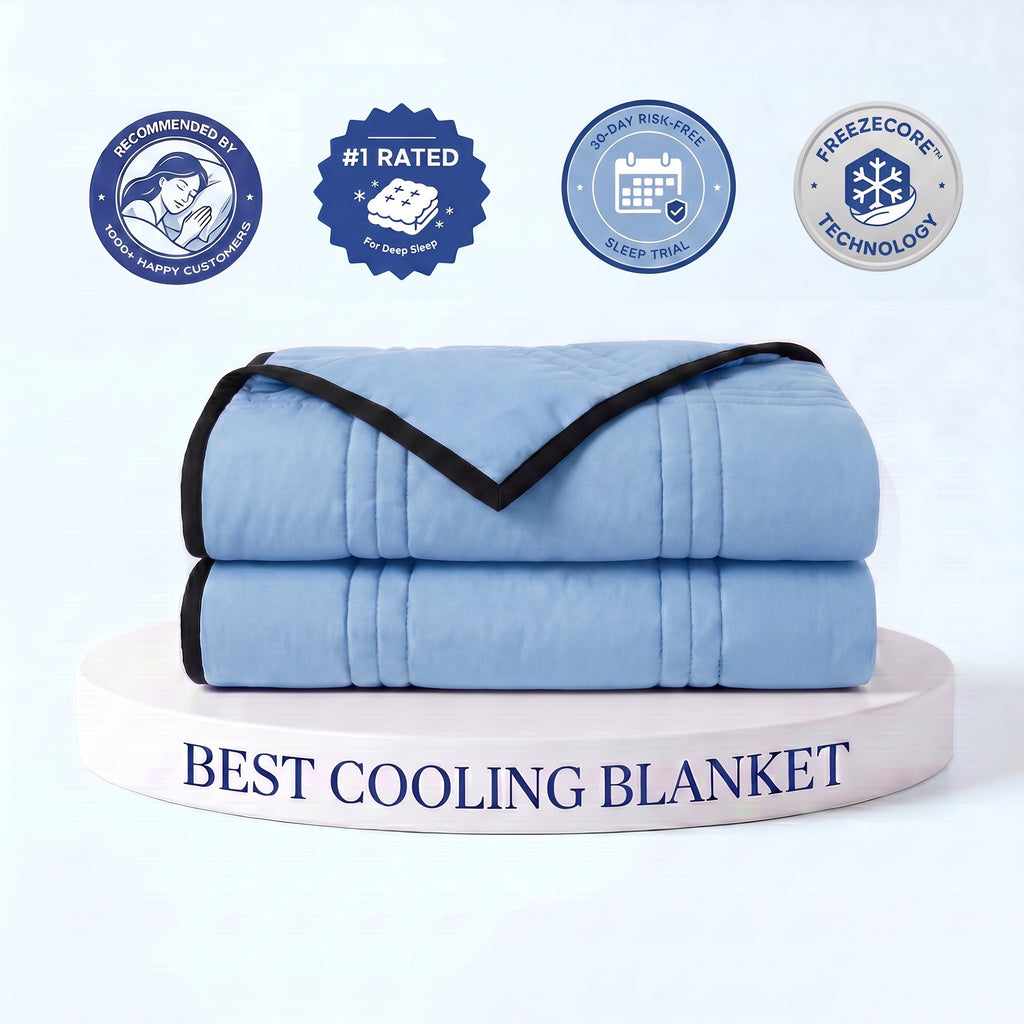 Ice Infused Cooling Blanket With Breathable Fabric For Hot Sleepers