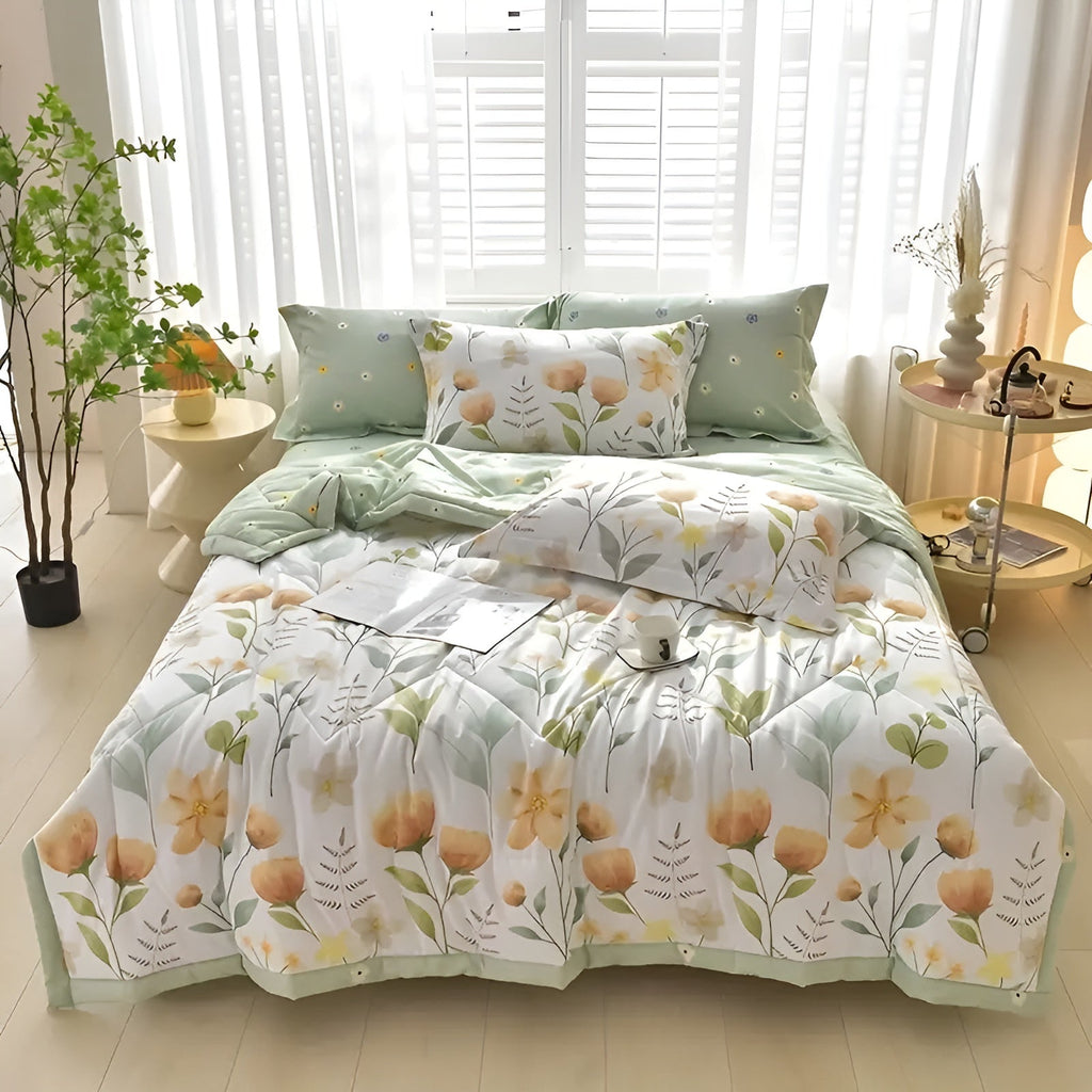 Lightweight Cooling Cotton Blanket For Comfortable Breathable Summer Sleep