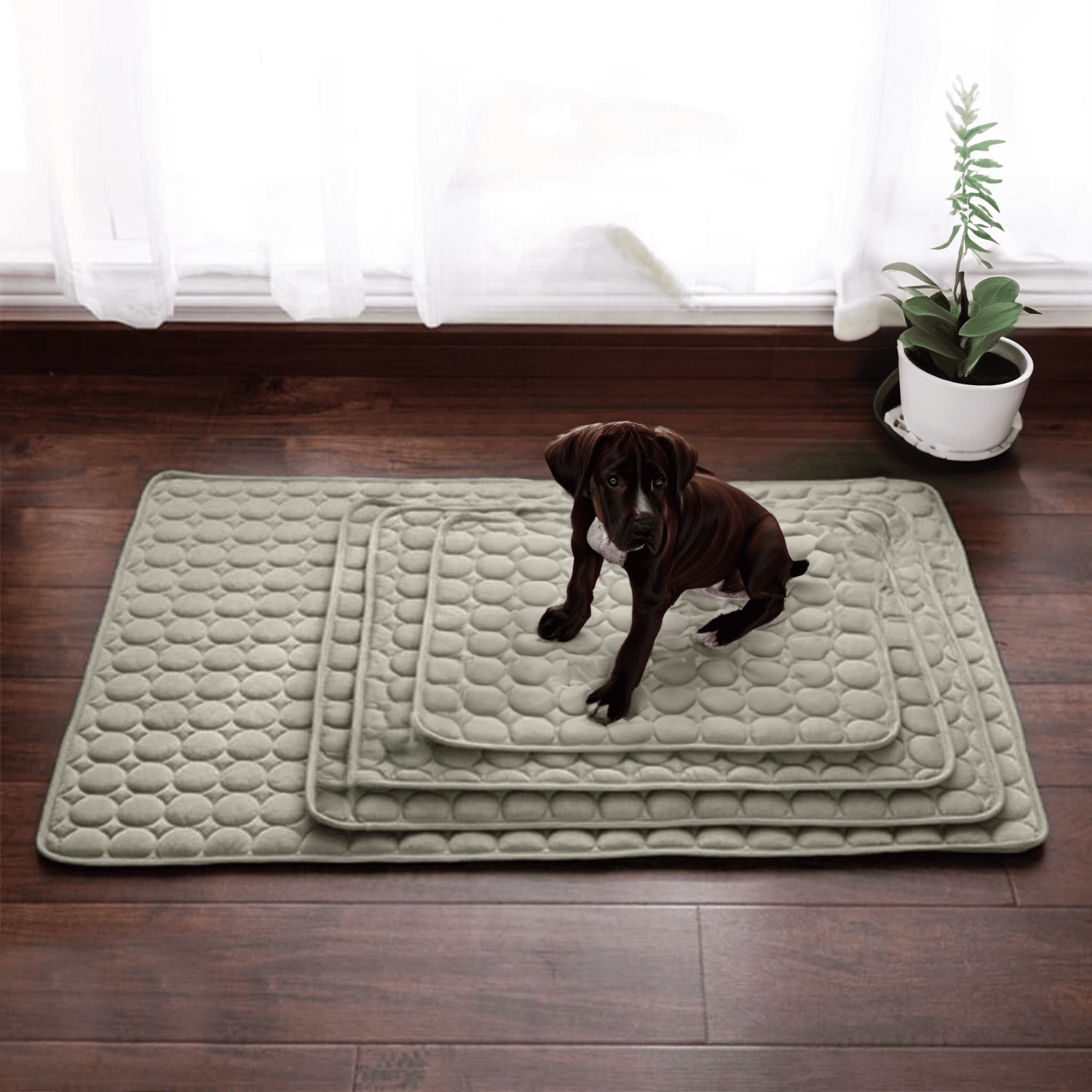 Dog Cooling Mat With Four Times Cooling Power And Durable Design For Hot Weather Comfort