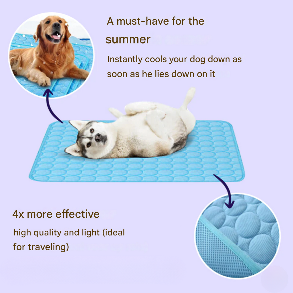 Dog Cooling Mat With Four Times Cooling Power And Durable Design For Hot Weather Comfort