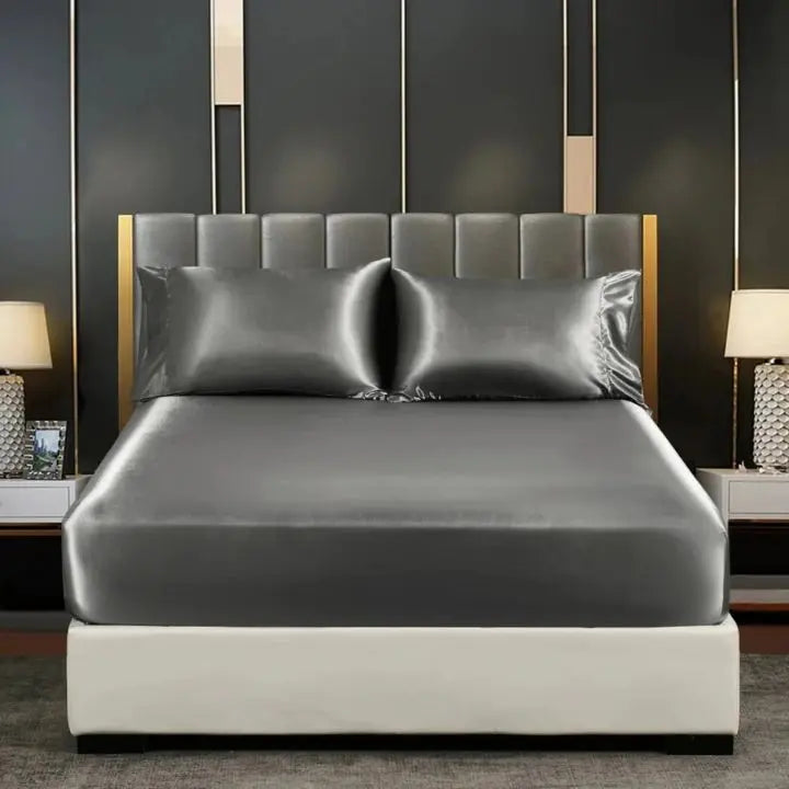 Ice-Silk Fabric Duvet Cover With Deep-Tuck Design For Breathable Sleep