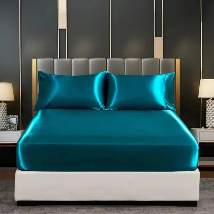 Ice-Silk Fabric Duvet Cover With Deep-Tuck Design For Breathable Sleep