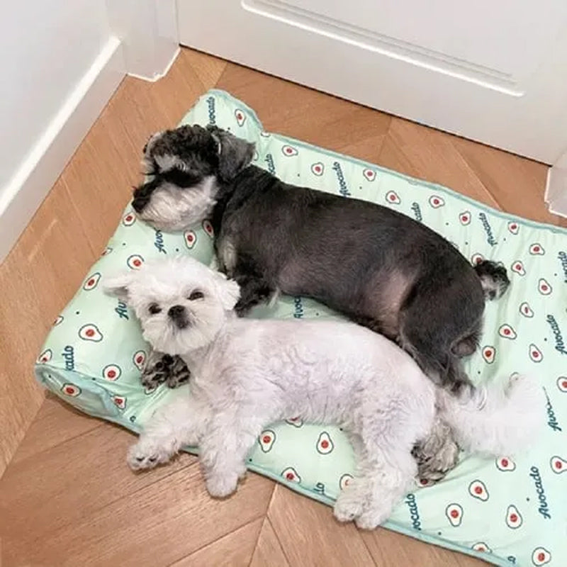 Pet Mat With Plush Cushion And Cooling Surface For Dogs And Cats