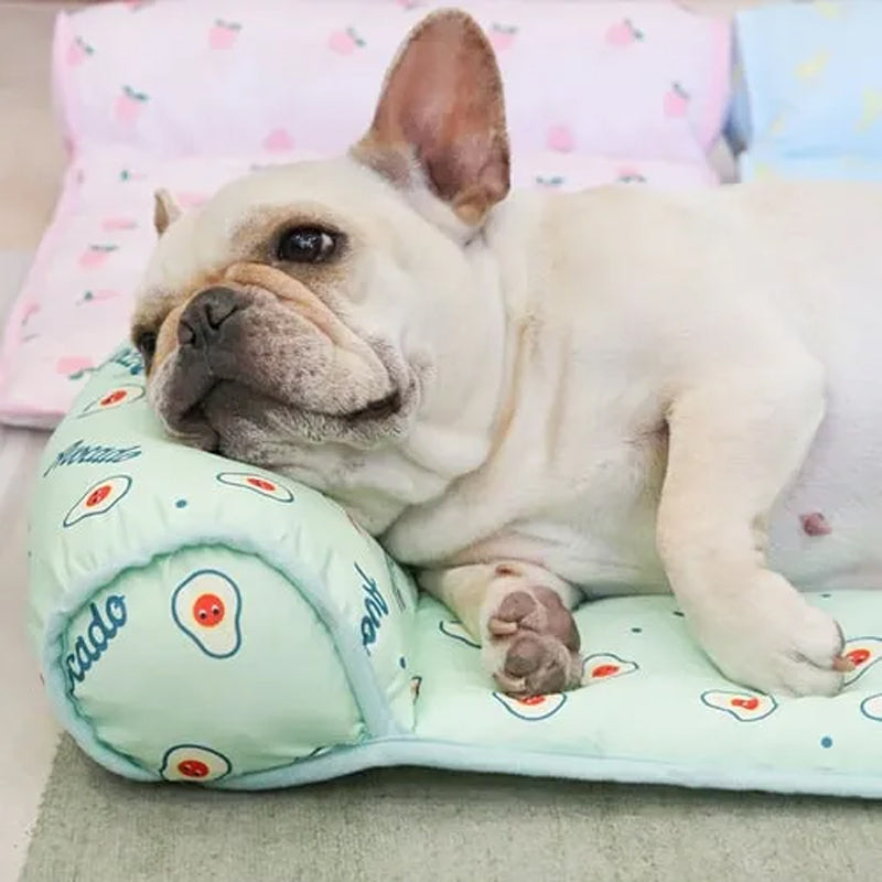 Pet Mat With Plush Cushion And Cooling Surface For Dogs And Cats