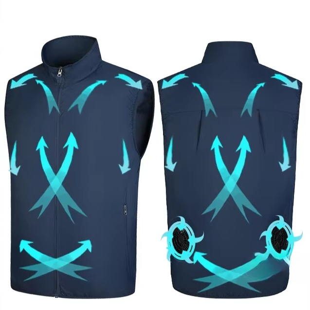 Lightweight USB Rechargeable Cooling Vest With Adjustable Airflow For Outdoor Comfort