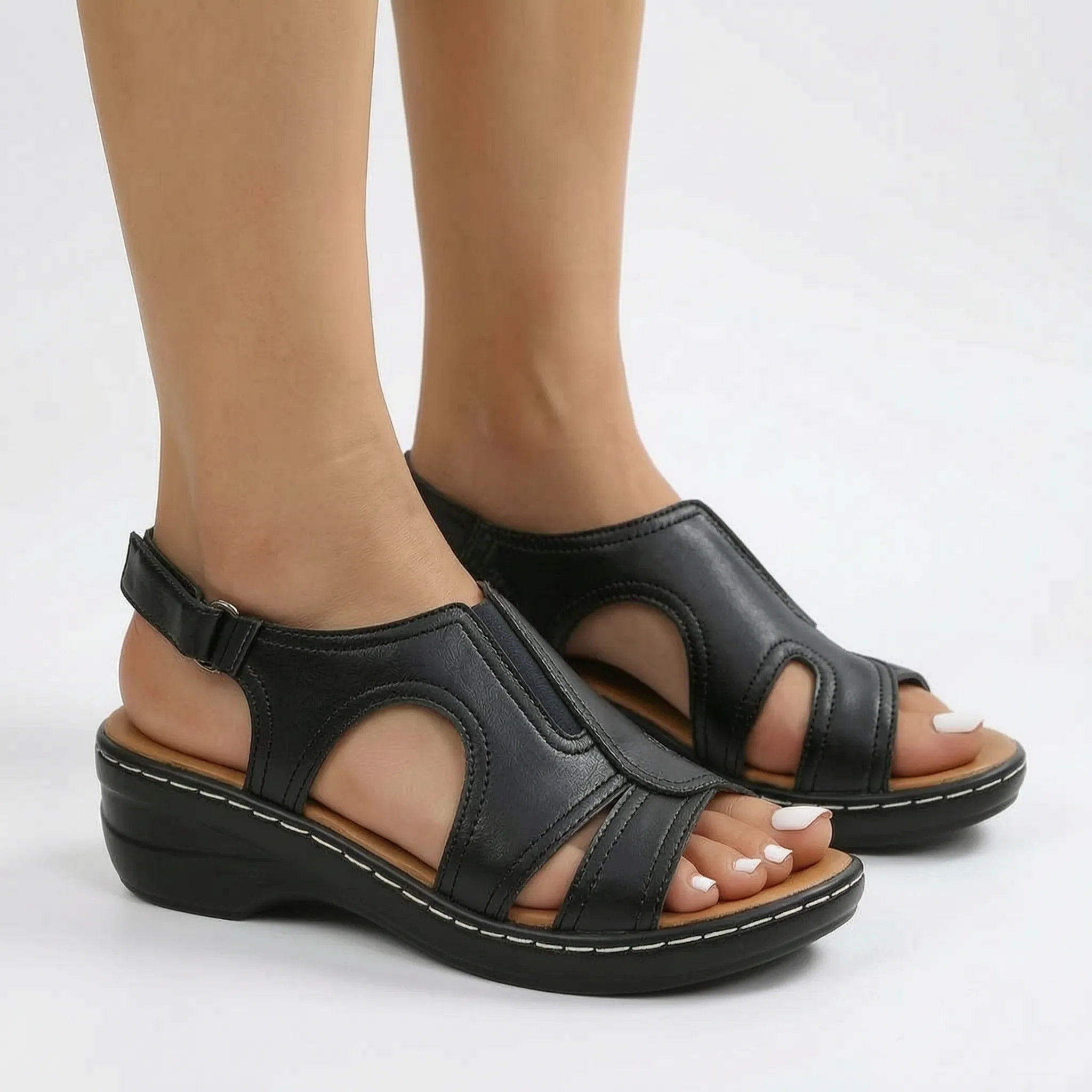 Casual Low Wedge Sandal -  Summer City Walks - Ormexis