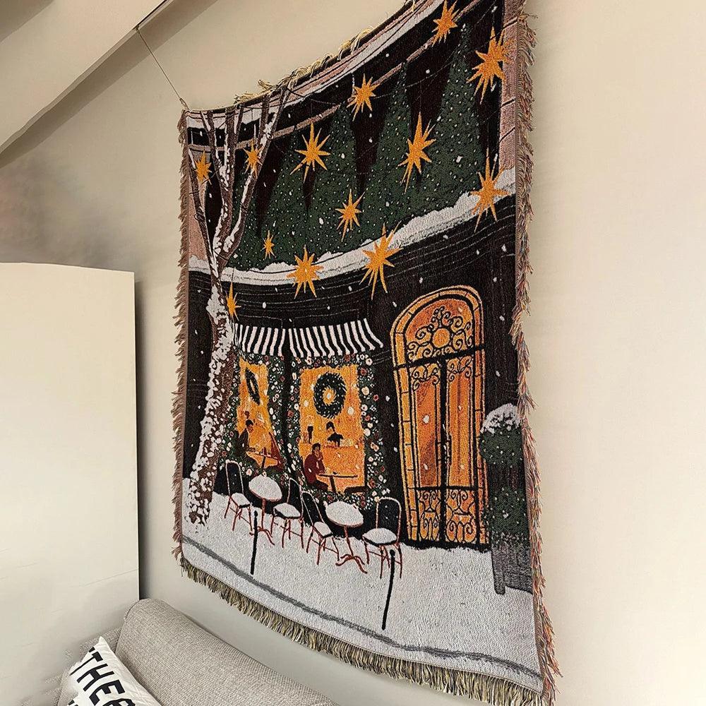 Nutcracker And Stars Christmas Blanket In Soft Fleece For Warmth And Comfort