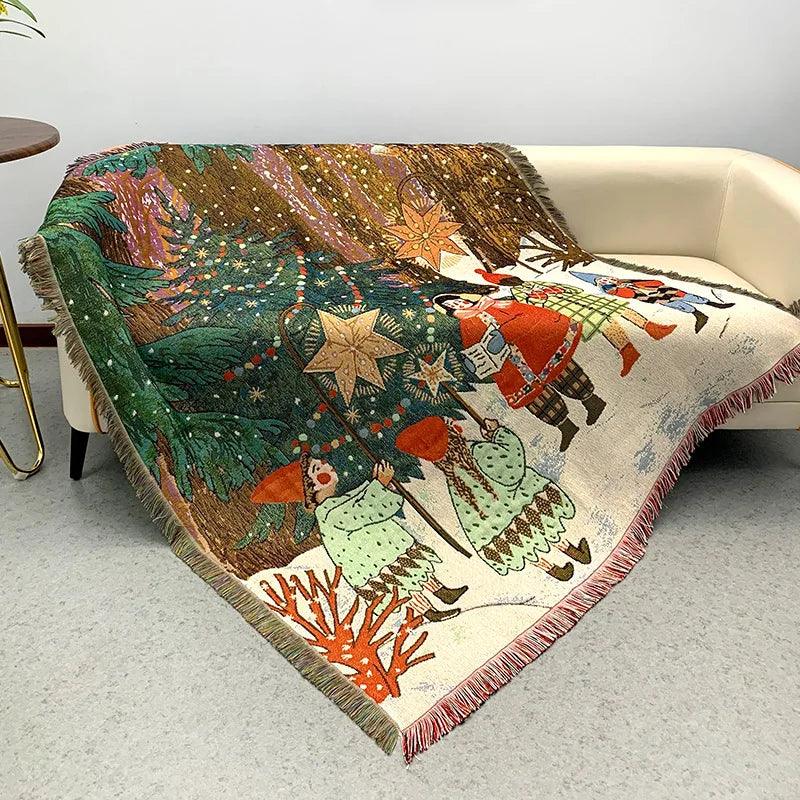 Nutcracker And Stars Christmas Blanket In Soft Fleece For Warmth And Comfort