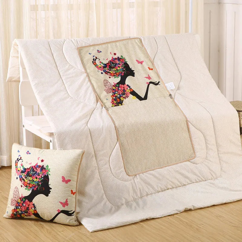 Versatile Pillow And Blanket Duo With Soft Polyester Fill For Cozy Comfort