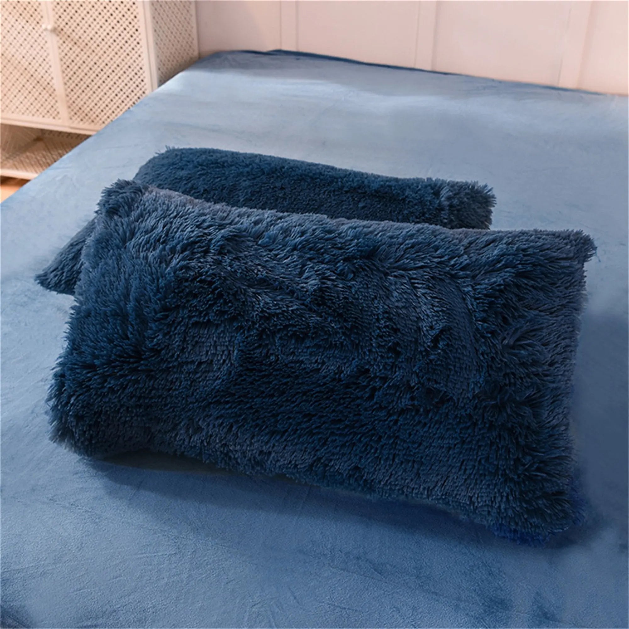 Duvet Cover With Reversible Faux Fur And Velvet From Cozy Plush