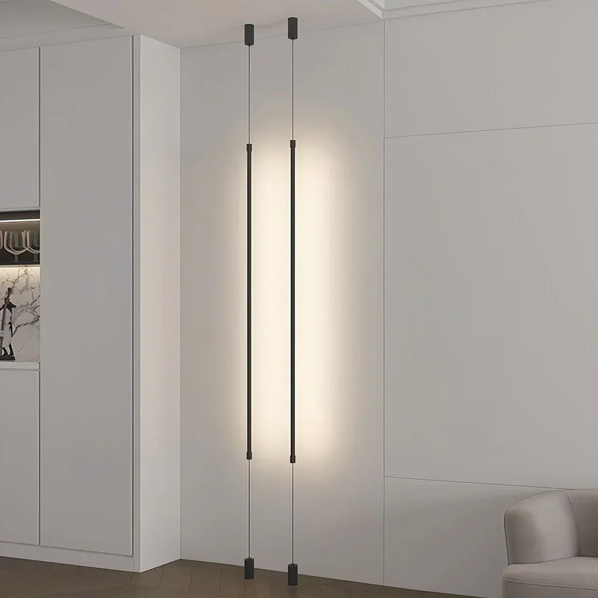 Tall Linear LED Light For Modern Interiors And Open Spaces