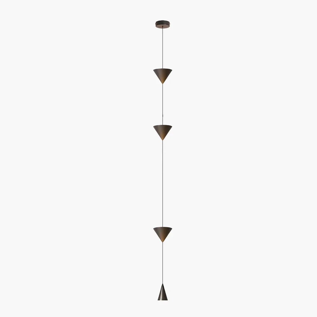 Cone Shaped Pendant Floor Lamp With Ambient LED Lighting