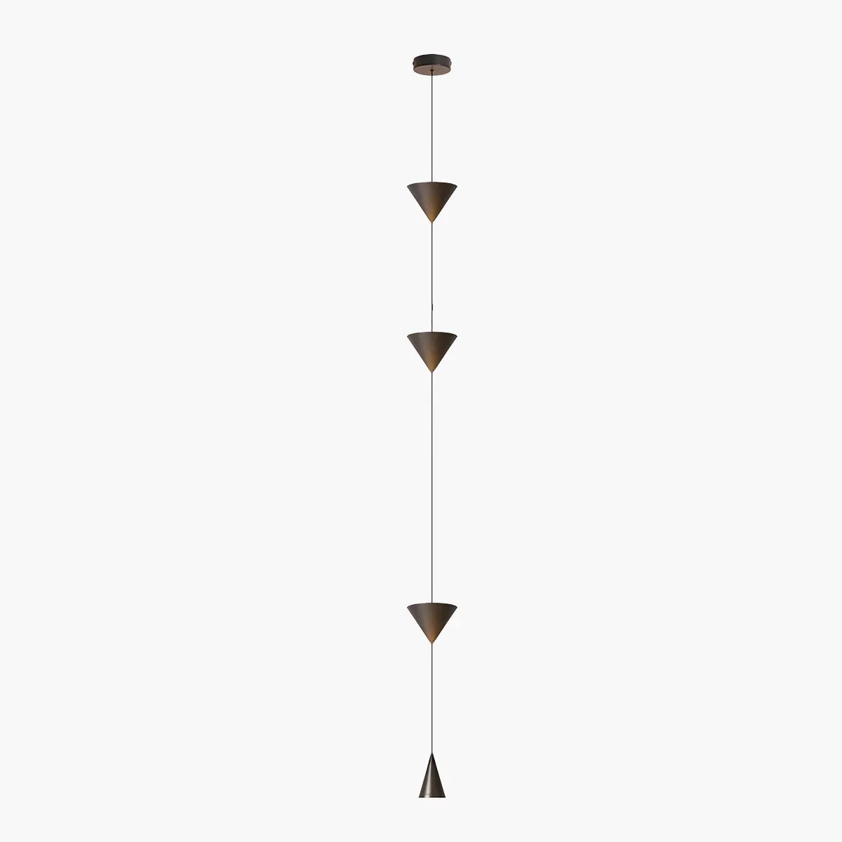 Cone Shaped Pendant Floor Lamp With Ambient LED Lighting