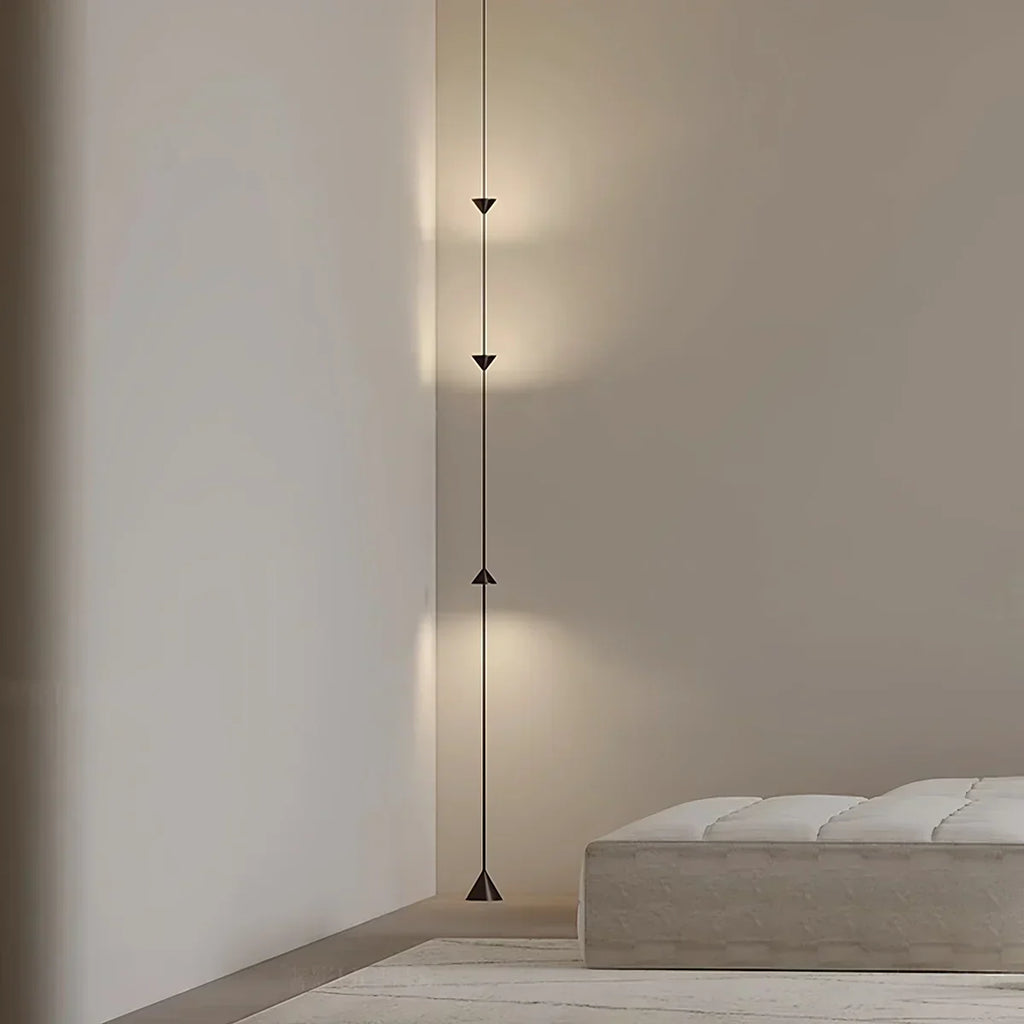 Cone Shaped Pendant Floor Lamp With Ambient LED Lighting