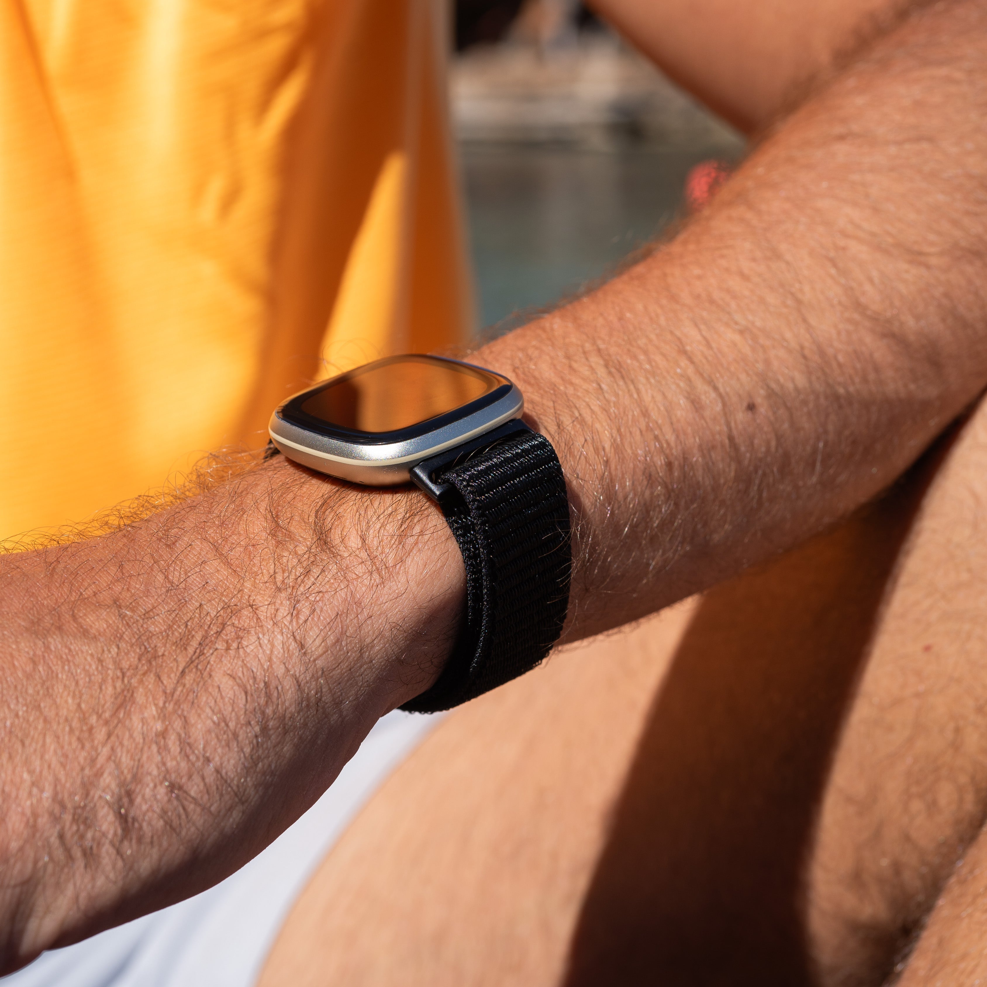 Fitbit Sense Black Nylon Strap for Fitbit Sense Smartwatch