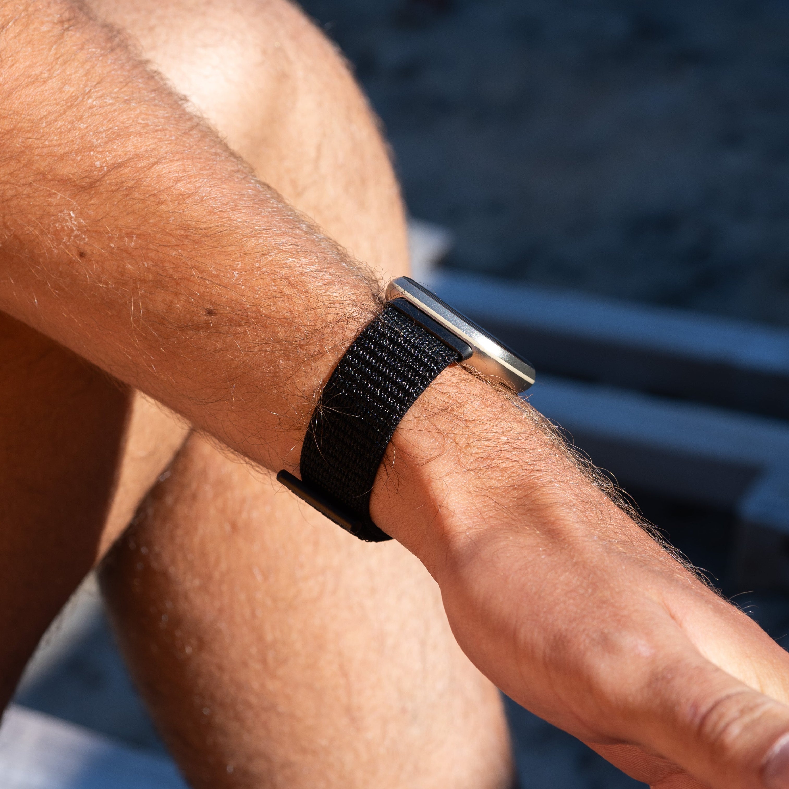 Fitbit Sense Black Nylon Strap for Fitbit Sense Smartwatch