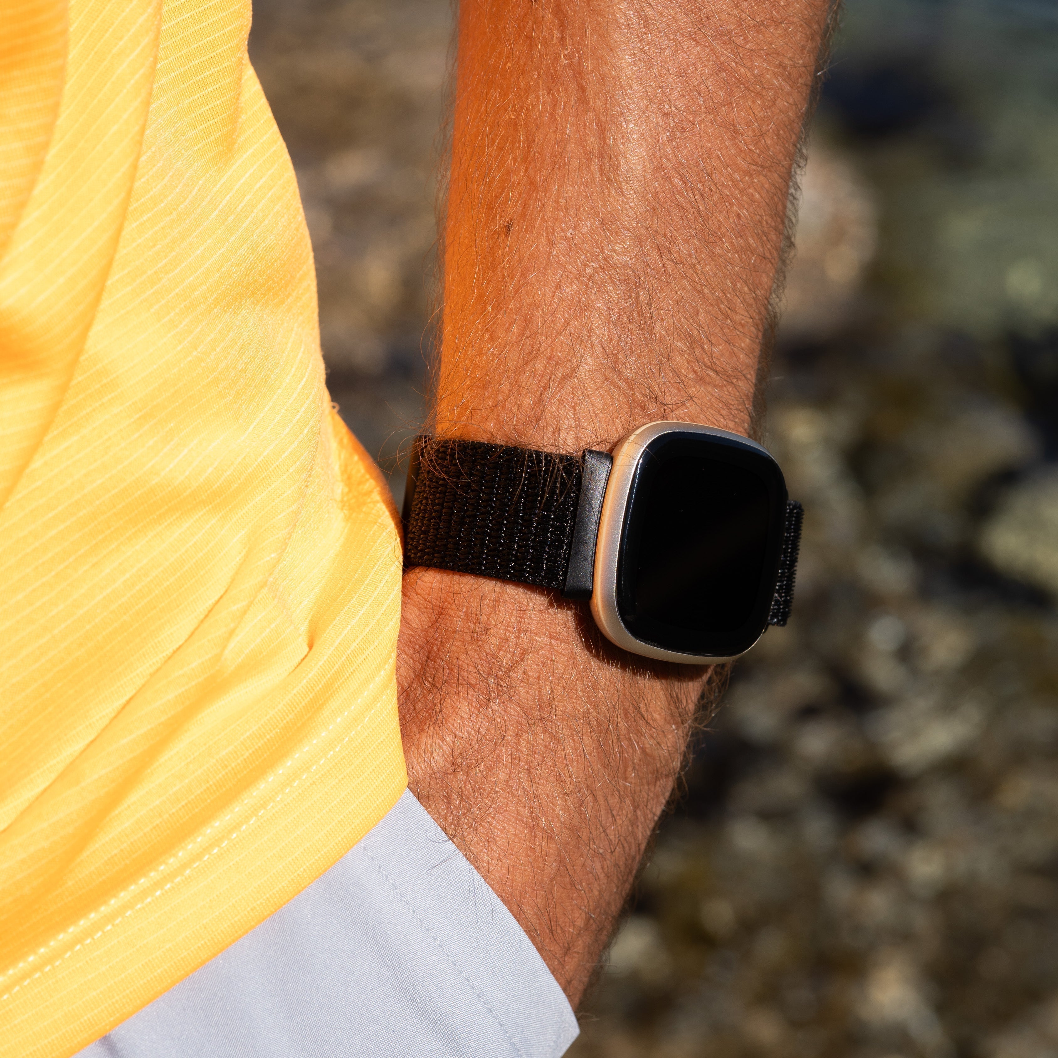 Fitbit Sense Black Nylon Strap for Fitbit Sense Smartwatch