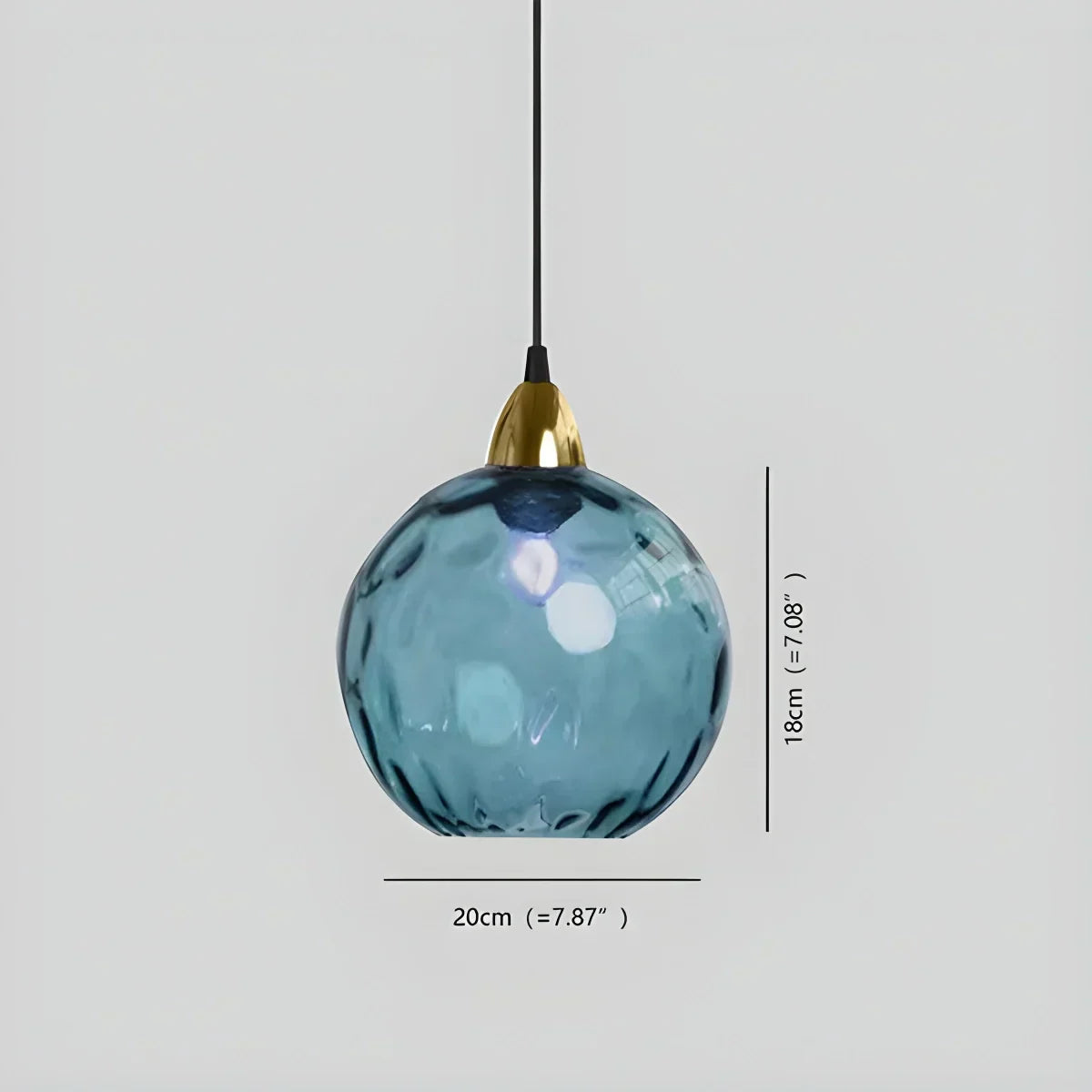Vivid Glass Orb Pendant Light In Living Room Ceiling