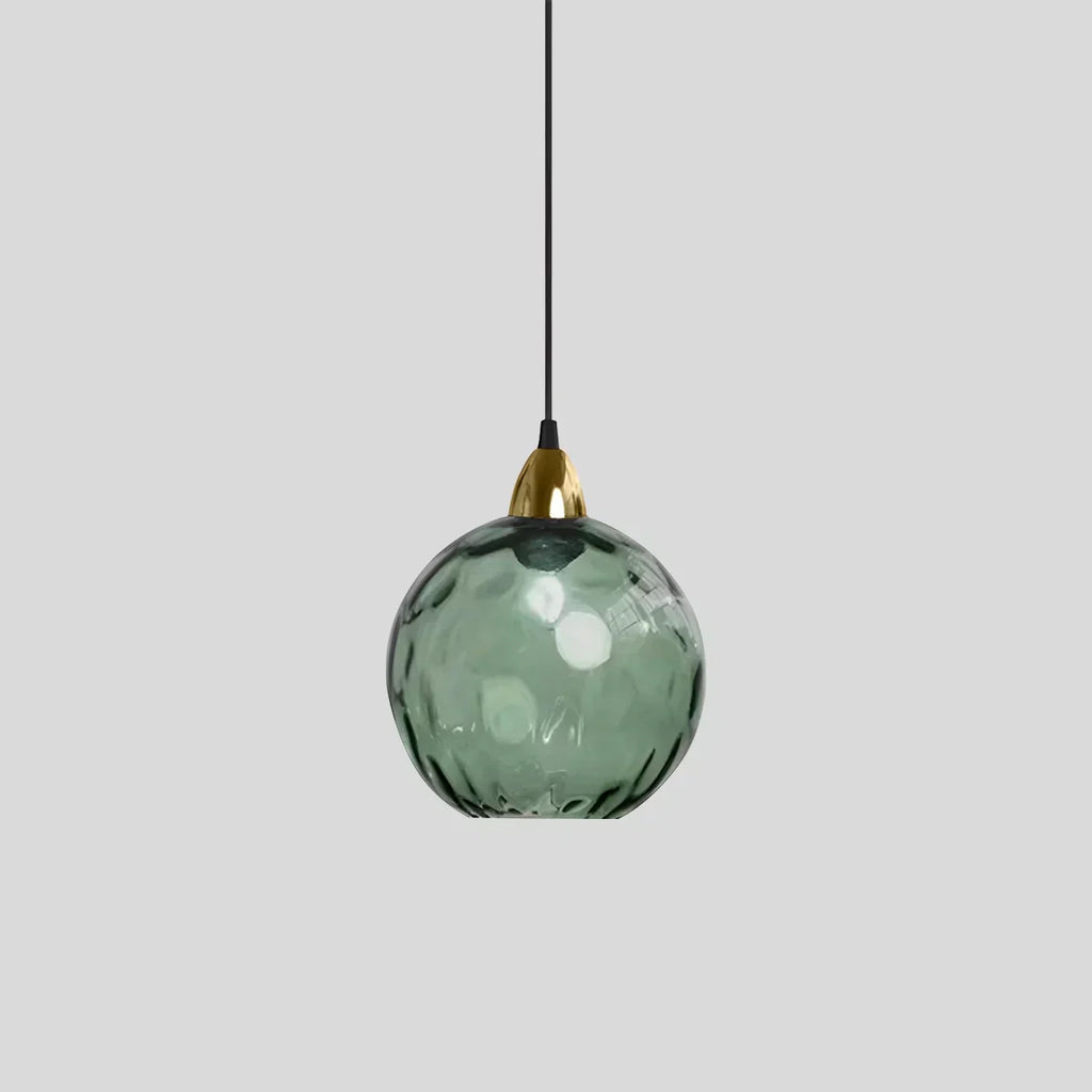 Vivid Glass Orb Pendant Light In Living Room Ceiling