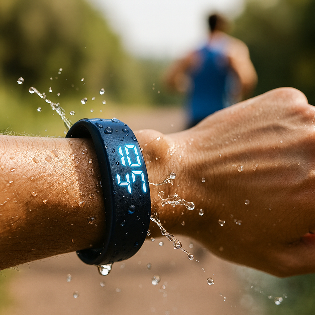 Digital Fitness Smartwatch With Waterproof Build And Haptic Alerts For Active Living