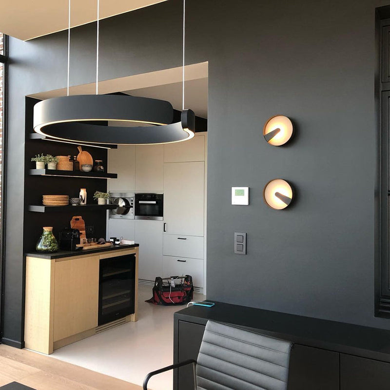 Lumera Dual-Ring LED Pendant Light With Adjustable Height For Modern Kitchens
