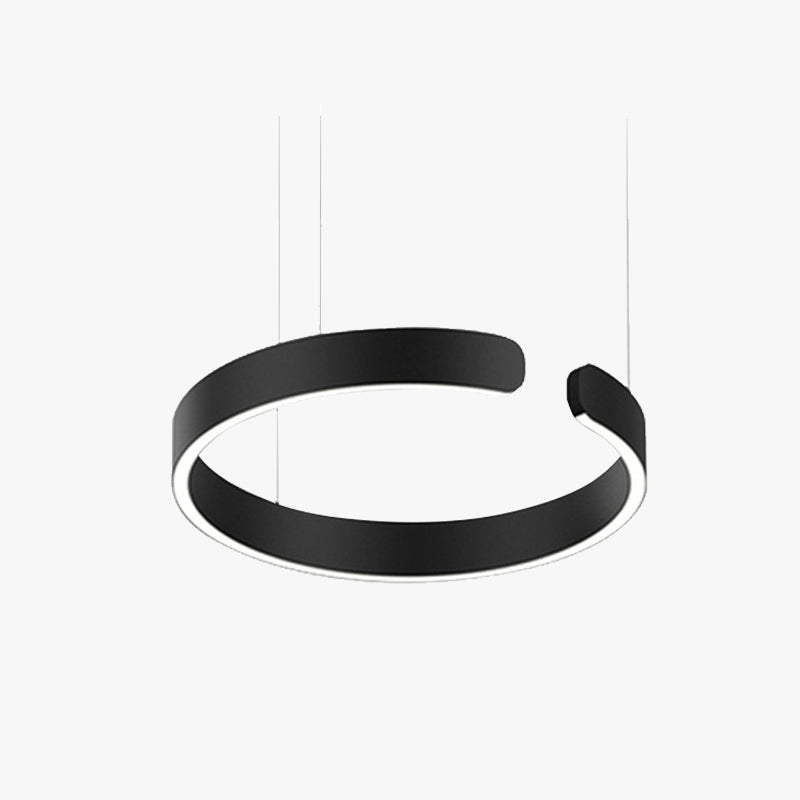 Lumera Dual-Ring LED Pendant Light With Adjustable Height For Modern Kitchens