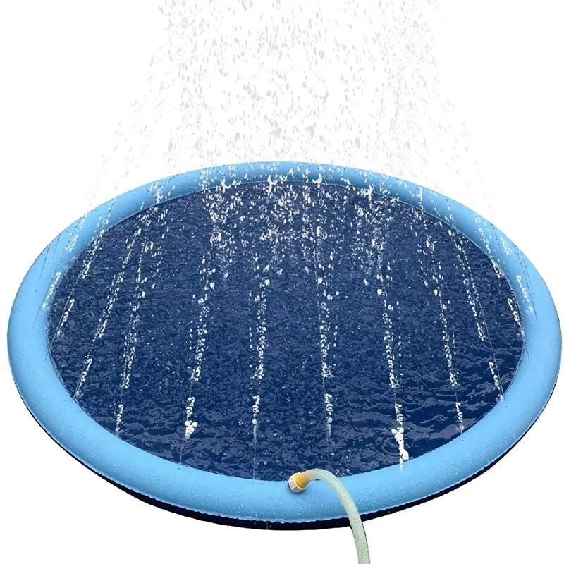 Durable Dog Splash Pad For Outdoor Cooling With Sprinkler And Safe Water Play